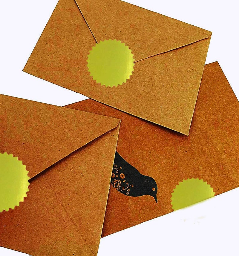 Remarkable Gold Certificate Embossing Seal Label - 1.5" Inch Gold Foil Sticker Envelope Package Serrated Edge Self-Adhesive Stickers â€“ 180 Labels Per Pack - Image 3